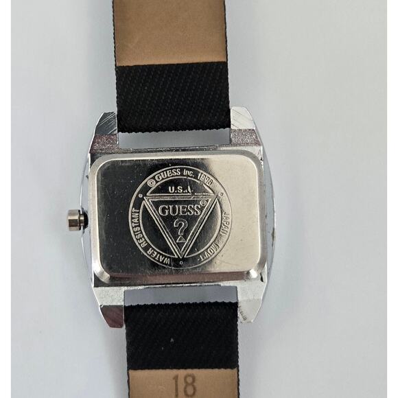 Guess Watch with Black and Gray Genuine Leather Band - Picture 8 of 10